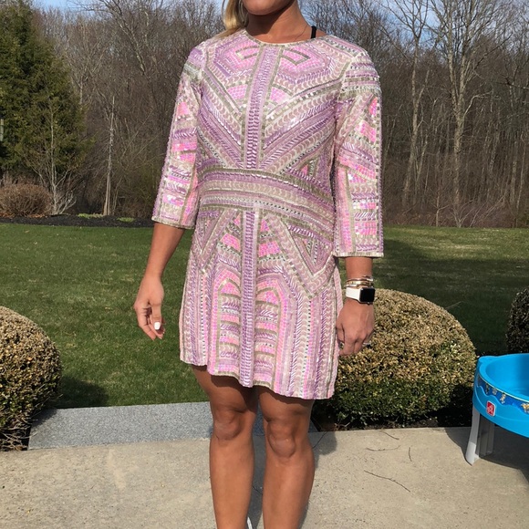 Parker Dresses & Skirts - Parker Sz 6 lavender and pink bead & sequins dress